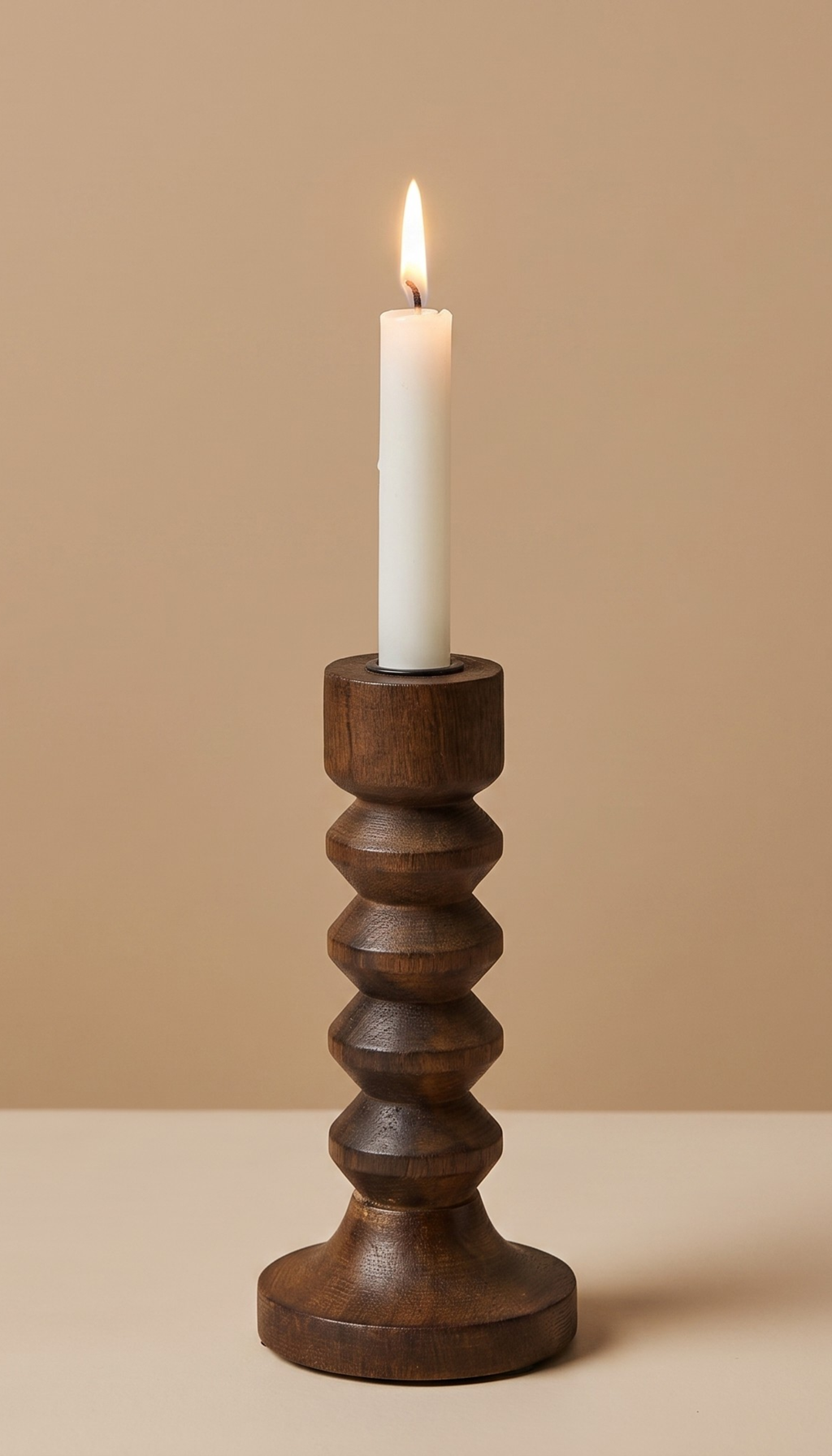 Portavelas madera de mango Azahar
