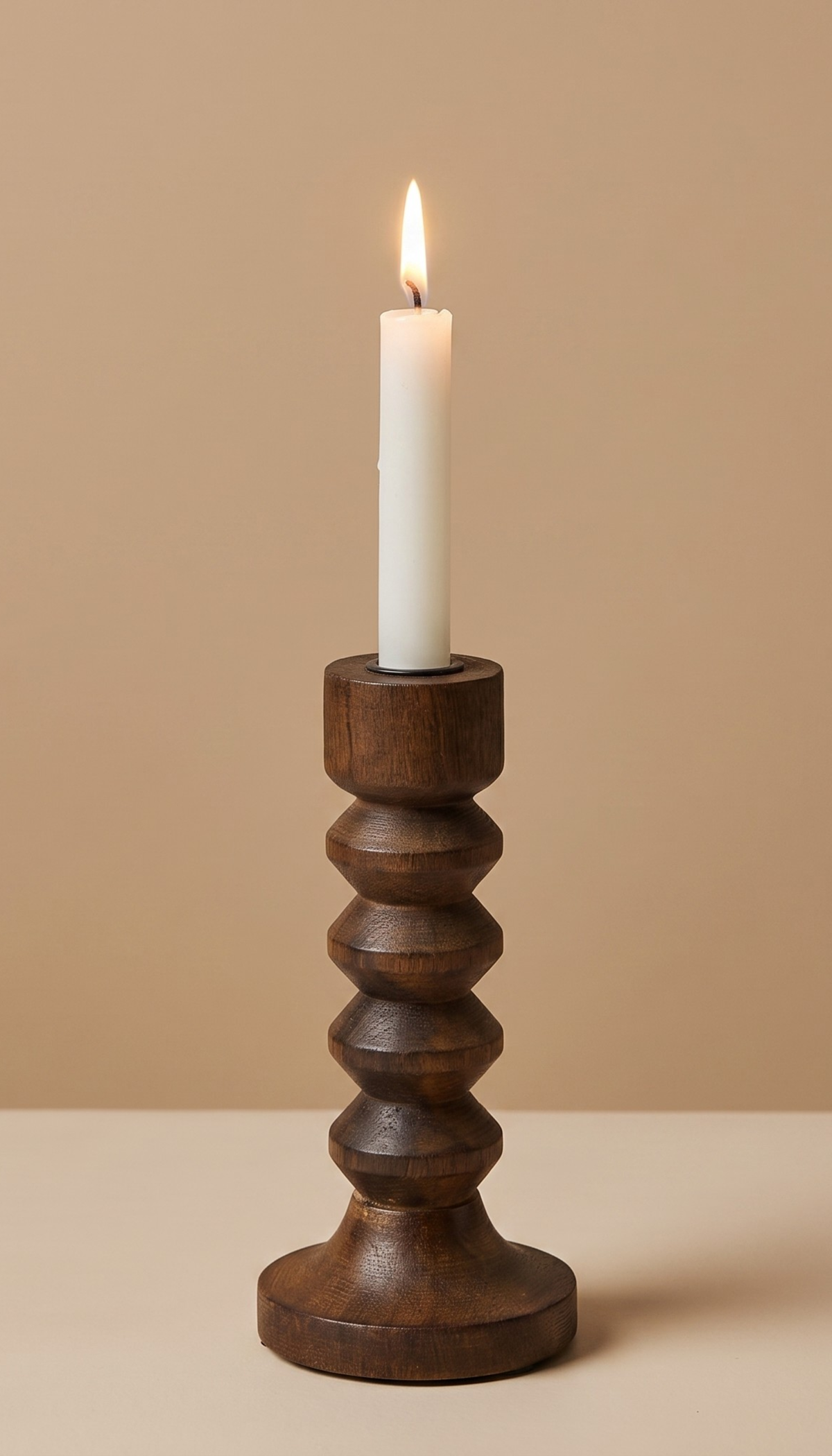 Portavelas madera de mango Azahar