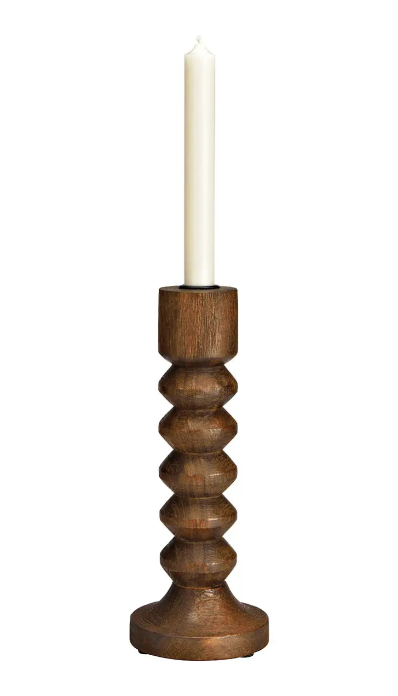 Portavelas madera de mango Zahara